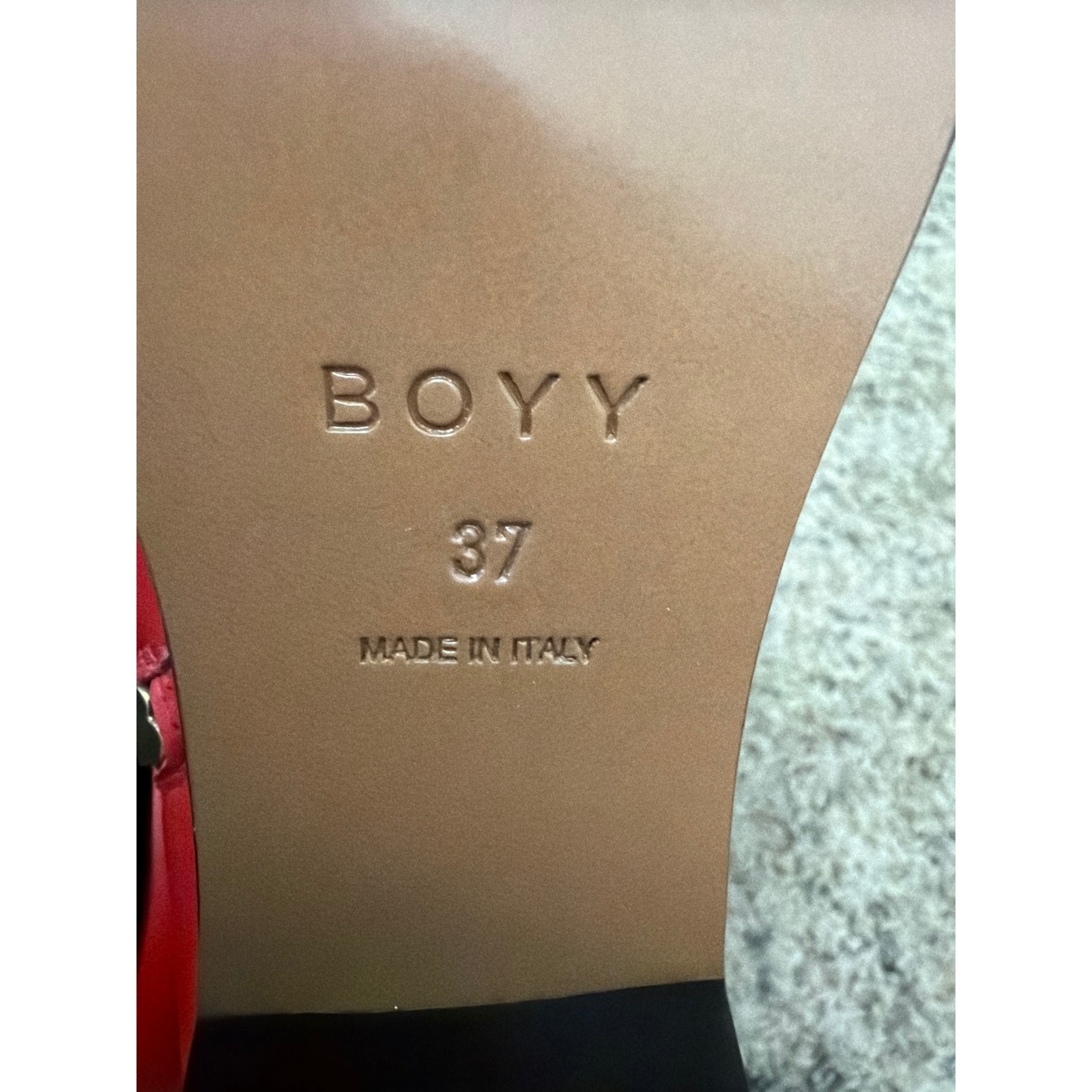 Boyy Milanese 60 Boots Red Leather Snakeskin-Effect Metal Toe Cap Size 37 — image 8 of 8